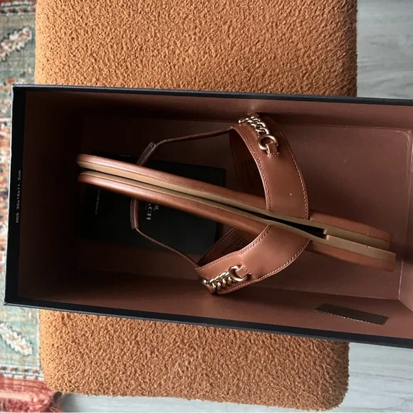 COACH NWT Jaclyn Leather Sandal Brown 8.5 - Picture 5 of 7